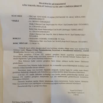 TikTak'tan Araç Kiralamamama Rağmen Adıma İcra Geldi