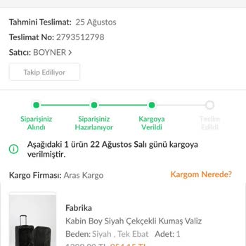 Aras Kargo 2 Haftadır Kargomu Teslim Etmiyor!