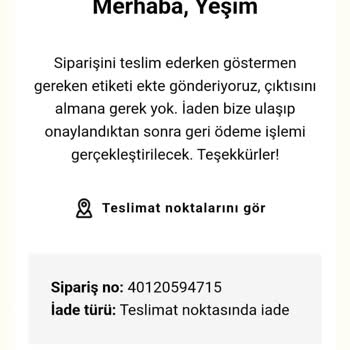 Bershka İade Ücretini Eksik Yatırdı.