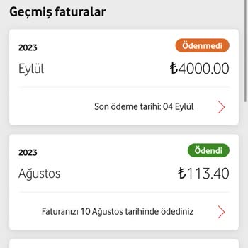 Vodafone Hatalı Paket Aşımı Ve Fahiş Fatura Ücret Talebi