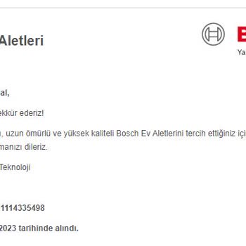 Bosch Ürünün Zamanında Gönderilmemesi