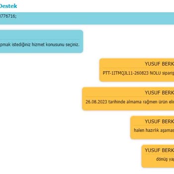 PttAVM Ptt.comdaki Alışverişimdeki Sıkıntılar