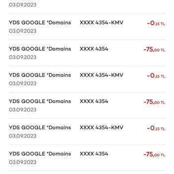 Akbank Kartımdan Google YDS Domains Üzerinden Param Çekildi