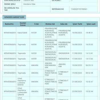 PTT Kargo Teslimatını Geç Yaptı