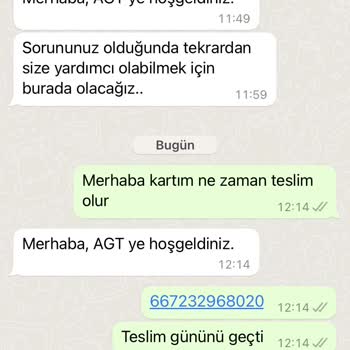 AGT Kurye (aynigunteslim.com) Kart Teslim Edilmemesi QNB