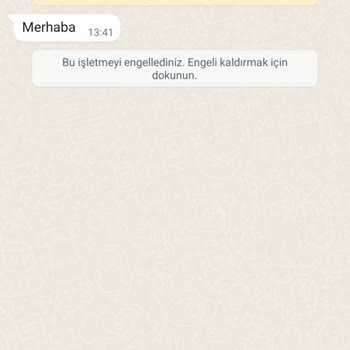 WhatsApp İsletme Hesabından Gelen Mesaj