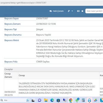 SGK Şehit Yakınlarına Tanınan Hakları Devlet Kurumların Vermemesi.