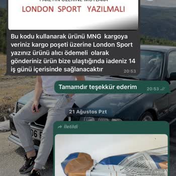 London Sport Shopier Link İle Satış Yapan Mağaza Yanlış Ürün Gönderdi Ve İade Süreci Uzun Sürüyor