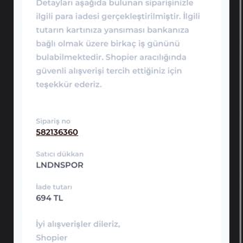 London Sport Shopier Link İle Satış Yapan Mağaza Yanlış Ürün Gönderdi Ve İade Süreci Uzun Sürüyor