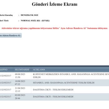 Kuryenet Kartımı Teslim Etmiyor