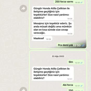 Honda Motosiklet Forza 250 2021 Yılından Beri Alamıyoruz