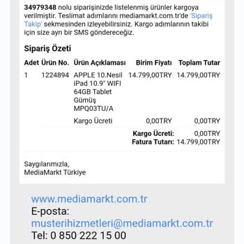 Media Markt Ürün İptali