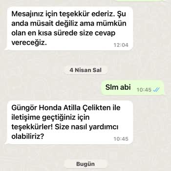 Güngör Motor Ürün Alamadım Yıllardır