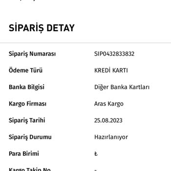 Kartal Yuvası İnternetten Alınan Fakat Gönderilmeyen Sipariş