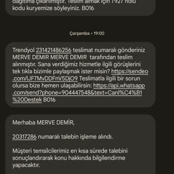 Trendyol Ve Sendeo Kuryesi T. C. İle Almadığım Ürünü Aldı Diyor
