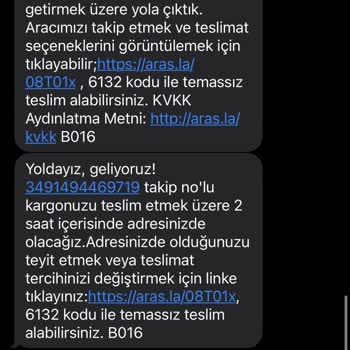 Aras Kargo Koşuyolu Şubesi, Kargomu Getirmiyor