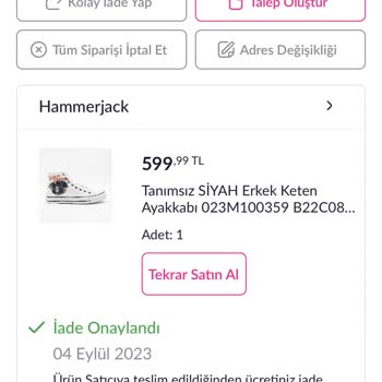 Hammer Jack Müşteri Hizmetlerine Bağlanamamak Ve 2hafta Önce Almıştım İptal Oldu