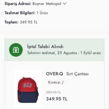 Boyner İn Habersiz Ürünü İptal Etmesi