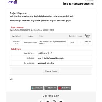 N11 Orijinal Olmayan Ürünü Orijinal Gibi Satılması