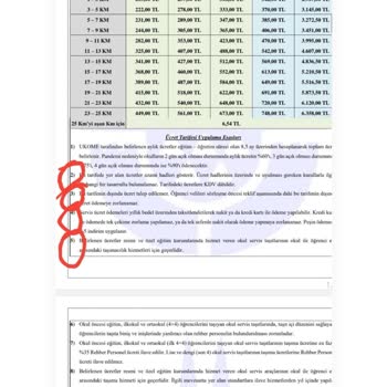 Biltes Koleji Fahiş Servis Ücreti