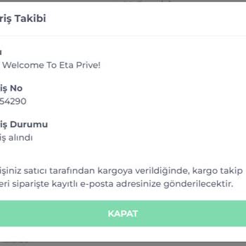 Shopier Eta Prive Sipariş İptali