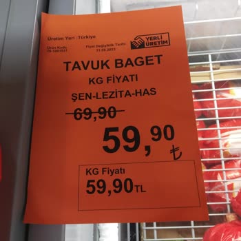Hakmar Tavuk Baget Fiyatları.
