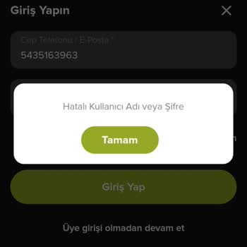 Paribu Cineverse Üye Giriş Problemi