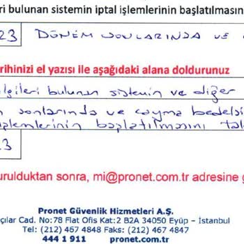 Pronet İle Fesih Edilemeyen Sözleşmeler