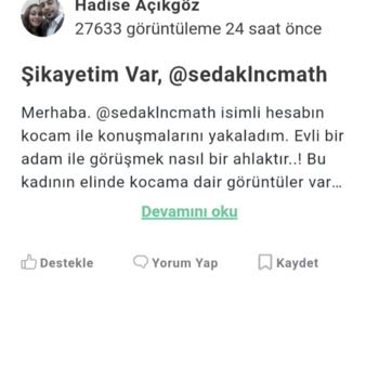 Guncelsikayetlerimiz.com Hadise Açıkgöz Tarafıma İftira Atmıştır