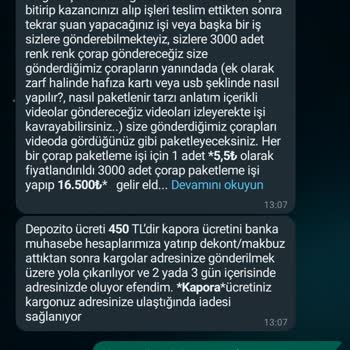 Evde Paketleme İşi Başvurusuyla İlgili Sorun