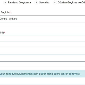 VFS Global Vize Randevusu Alınamıyor