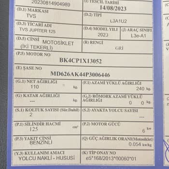 TVS Motor Tvs 125 Jüpiter Sıfırdan Hatalı Motor