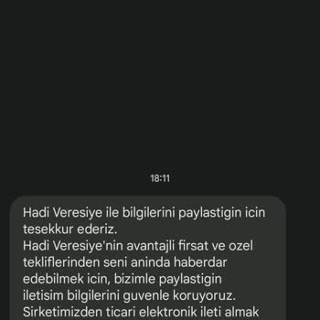 A101 Hadi Veresiye Bilgi Paylaşımı