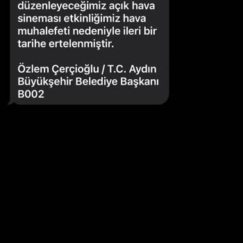 Aydın Büyükşehir Belediyesi Aydın BSB'den Gelen Mesajlar