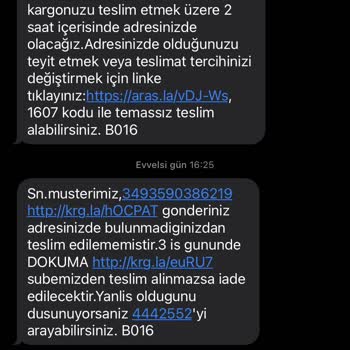 Aras Kargo Kargo Teslim Edilmiyor