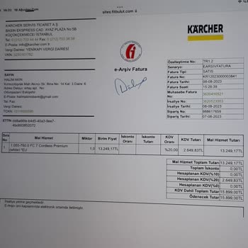 Karcher Servis Tic. A. Ş Tarafından Gönderilmeyen Ürün