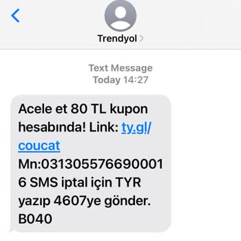 Trendyol Bitmek Bilmeyen Mesajları