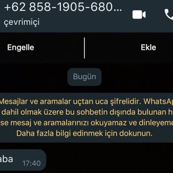 WhatsApp Üzerinden Yabancı Numaradan Gelen Mesaj