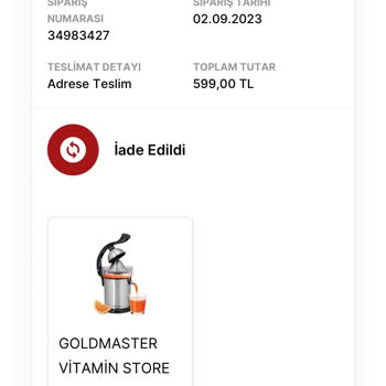 Media Markt Göndermediği Ürünü İade Alındı Statüsünde Tutuyor.
