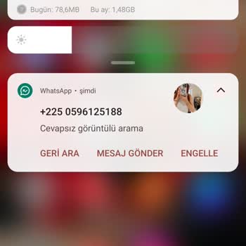 WhatsApp +225'li Numaradan Görüntülü Aranıyorum