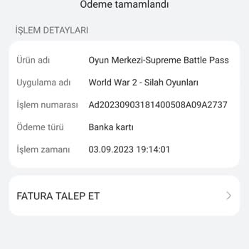 Huawei AppGallery Satın Alma İşlemi Yükleme Hatası.