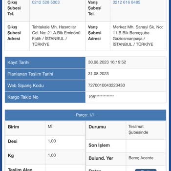 Sürat Kargo Teslimat Gecikmesi / Kargonun Kaybolması