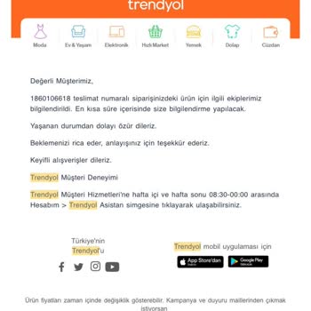 Trendyol Siparişim Yanlış Kişiye Verilmiş