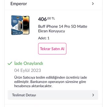 Pazarama Satıcısı Sorumsuzluğu Hak.