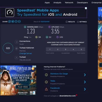 Kablo Net 100 Mbps Olarak Satın Aldığım Paket 1.23 Mbps İnternet Veriyor.