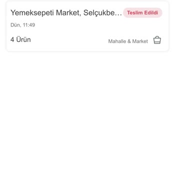 Yemeksepeti Market Sipariş Ücreti Alıp Getirmiyor