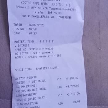 Koçtaş Aldığım Ürün Hala Yok