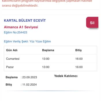 İSMEK Uygulama Hatası Sonucu Kayıt Yapamadım