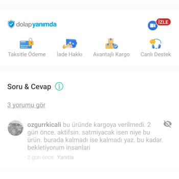 Dolap Memnuniyetsizliğim Müşteri Şikayeti
