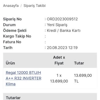 Ev Bazaar AVM İsimli Şirket Satın Aldığım Ürünü Göndermiyor